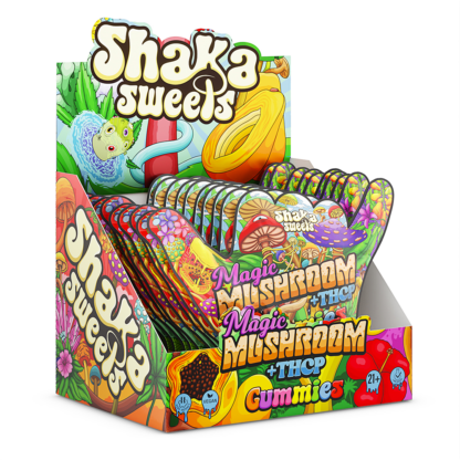 Shaka Sweets (Shroom)(Gummies)(800mg 8ct Pouch) Magic  -  Qty per pack 1 Papaya THCP