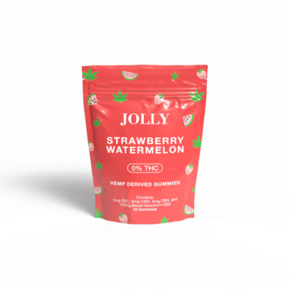 Jolly (CBD)(Gummies)(165mg 10ct Pouch) 0% THC  -  Qty per pack 1 Strawberry Watermelon