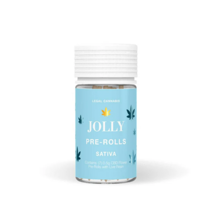 Jolly (CBD)(Pre-Roll)(3500mg 7ct Jar) Live Resin  -  Qty per pack 1 Sativa