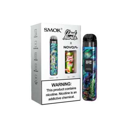 SMOK (Collab Bundle) Novo Pro (Kit PS) + Daddy's Vapor (LIQ Salt)(10mL)  -  Qty per pack 1 Color:  Rainbow - Flavor: Cherry Apple 50mg