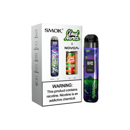 SMOK (Collab Bundle) Novo Pro (Kit PS) + Daddy's Vapor (LIQ Salt)(10mL)  -  Qty per pack 1 Color:  Retro - Flavor: Sour Watermelon Strawberry 50mg