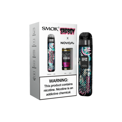 SMOK (Collab Bundle) Novo Pro (Kit PS) + Daddy's Vapor (LIQ Salt)(10mL)  -  Qty per pack 1 Color:  Sad Boy - Flavor: Custard Cookie 48mg