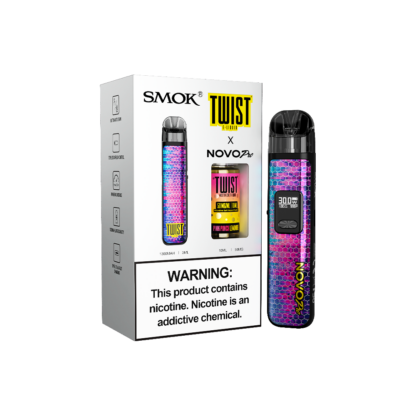 SMOK (Collab Bundle) Novo Pro (Kit PS) + Daddy's Vapor (LIQ Salt)(10mL)  -  Qty per pack 1 Color:  Purple - Flavor: Pink Punch Lemonade 50mg