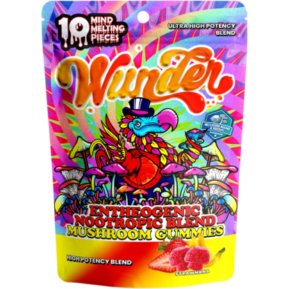 Wunder (Shroom)(Gummies)(12000mg 10ct Pouch)  -  Qty per pack 1 Strawnana