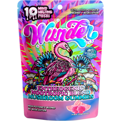 Wunder (Shroom)(Gummies)(12000mg 10ct Pouch)  -  Qty per pack 1 Pink Lemonade