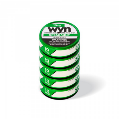 WYN (DSPLY 5pc)(Nic Pouch)(20ct Can)  -  Qty per pack 1 Spearmint 06mg (SAS)