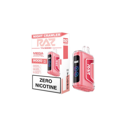 RAZ TN9000 ZERO (Dispo) (9000Puff)(12mL)  -  Qty per pack 5 Night Crawler 00mg