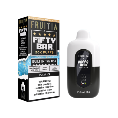 Fifty Bar/Fruitia  (Dispo) (20000Puff)(16mL)  -  Qty per pack 5 Polar Ice 50mg