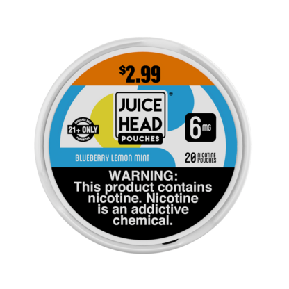 Juice Head (DSPLY 5pc)(Nic Pouch)(20ct Can) ZTN pre-priced  -  Qty per pack 1 Blueberry Lemon Mint 06mg (SAS)