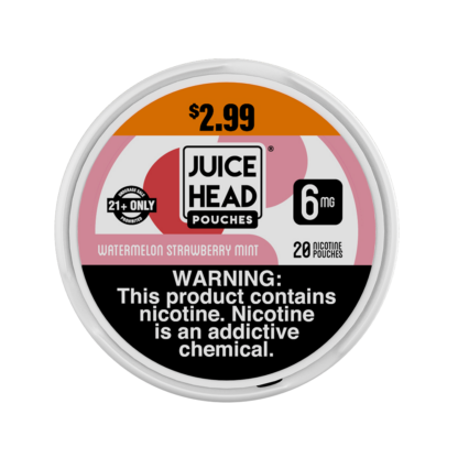 Juice Head (DSPLY 5pc)(Nic Pouch)(20ct Can) ZTN pre-priced  -  Qty per pack 1 Watermelon Strawberry Mint 06mg (SAS)