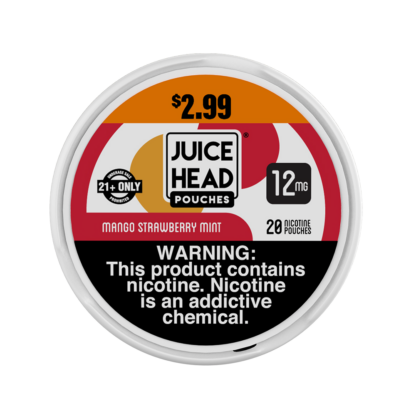 Juice Head (DSPLY 5pc)(Nic Pouch)(20ct Can) ZTN pre-priced  -  Qty per pack 1 Mango Strawberry Mint 12mg (SAS)