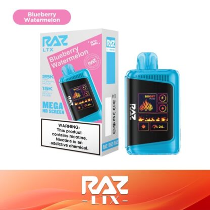 RAZ LTX25000 (Dispo) (25000Puff)(16mL)  -  Qty per pack 5 Blueberry Watermelon 50mg