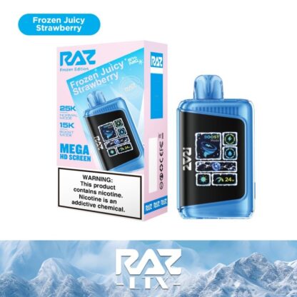 RAZ LTX25000 (Dispo) (25000Puff)(16mL)  -  Qty per pack 5 Frozen Juicy Strawberry 50mg