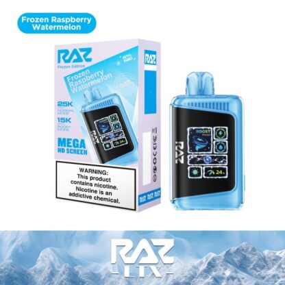 RAZ LTX25000 (Dispo) (25000Puff)(16mL)  -  Qty per pack 5 Frozen Raspberry Watermelon 50mg