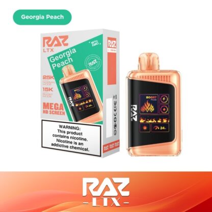 RAZ LTX25000 (Dispo) (25000Puff)(16mL)  -  Qty per pack 5 Georgia Peach 50mg