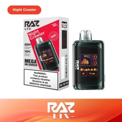 RAZ LTX25000 (Dispo) (25000Puff)(16mL)  -  Qty per pack 5 Night Crawler 50mg