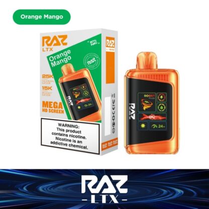 RAZ LTX25000 (Dispo) (25000Puff)(16mL)  -  Qty per pack 5 Orange Mango 50mg