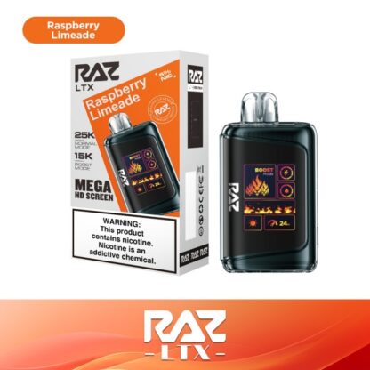 RAZ LTX25000 (Dispo) (25000Puff)(16mL)  -  Qty per pack 5 Raspberry Limeade 50mg