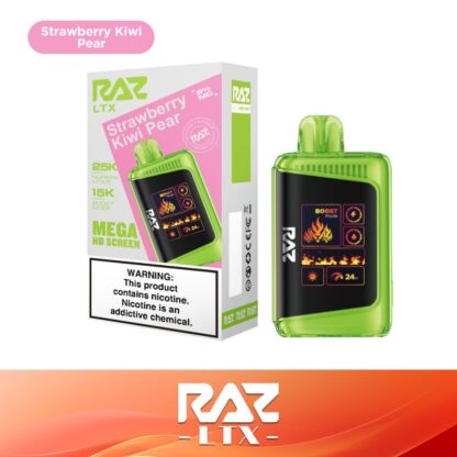 RAZ LTX25000 (Dispo) (25000Puff)(16mL)  -  Qty per pack 5 Strawberry Kiwi Pear 50mg