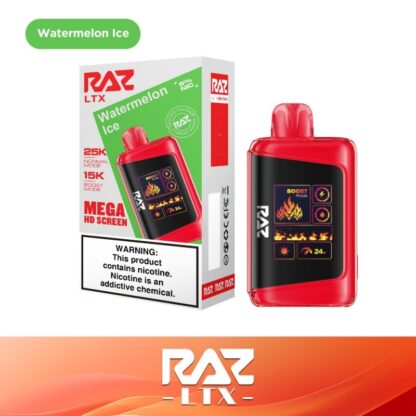 RAZ LTX25000 (Dispo) (25000Puff)(16mL)  -  Qty per pack 5 Watermelon Ice 50mg