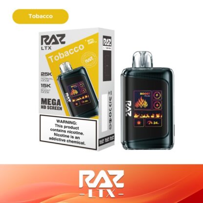 RAZ LTX25000 (Dispo) (25000Puff)(16mL)  -  Qty per pack 5 Tobacco 50mg