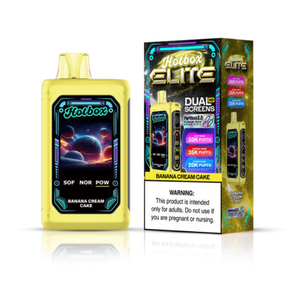 Puff Labs Hotbox Elite (Dispo) (50000Puff)  -  Qty per pack 5 Banana Cream Cake 50mg