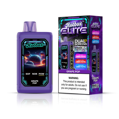 Puff Labs Hotbox Elite (Dispo) (50000Puff)  -  Qty per pack 5 Grape Pop 50mg