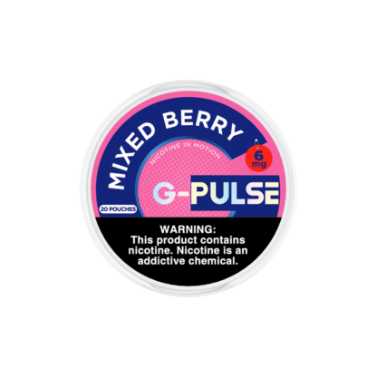 G Pulse (DSPLY 5pc)(Nic Pouch) (20ct Can)(SAS)  -  Qty per pack 1 Mixed Berry 06mg