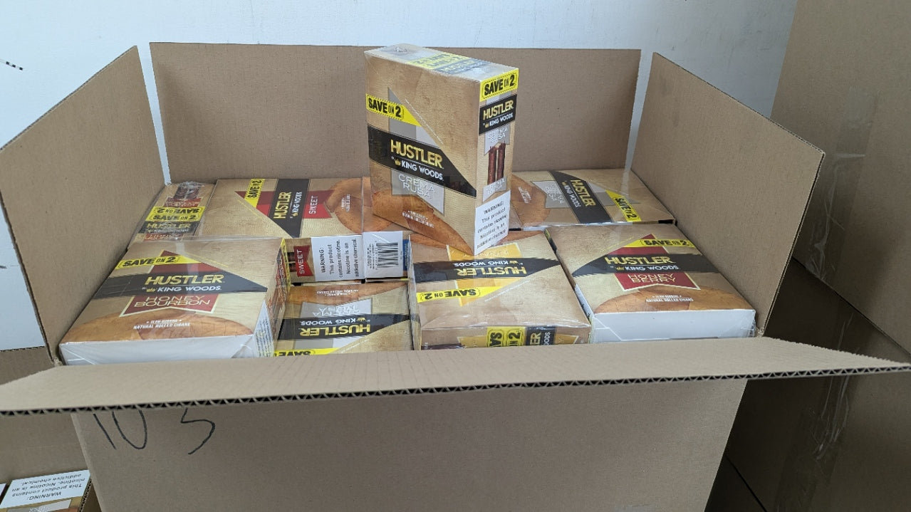 Hustler Save on 2 - 15 pouches per box / 210 retail units - $0.47 per unit (7 Flavors  / 42 per Case)
