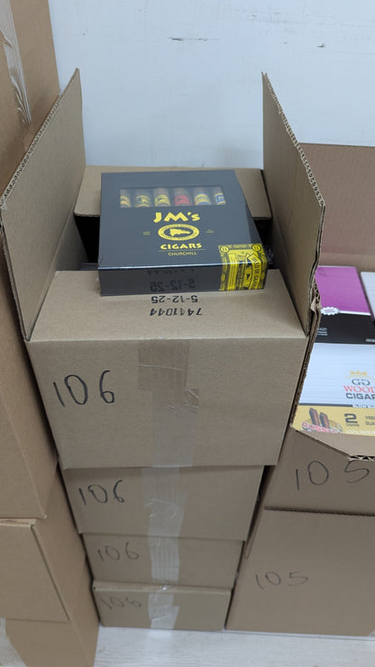 JM's Cigars Churchill - 6 Cigar Variety Pack / 60 retail units - $0.83 per unit (10 per Case)