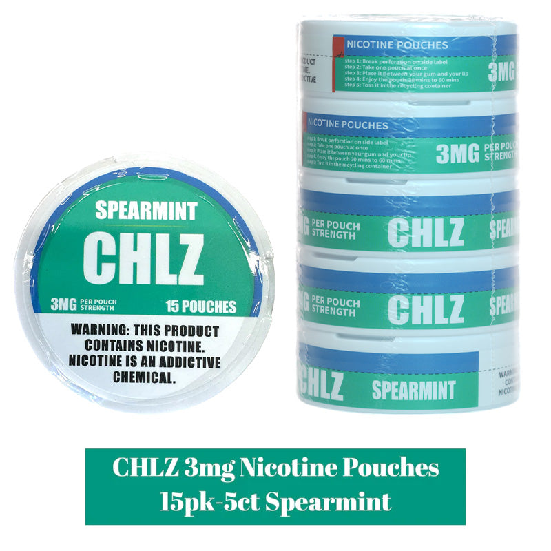 CHLZ 3MG Nic Pouches (DSPLY 5pc) (15 Pouches per Can)  -  Qty per pack 1