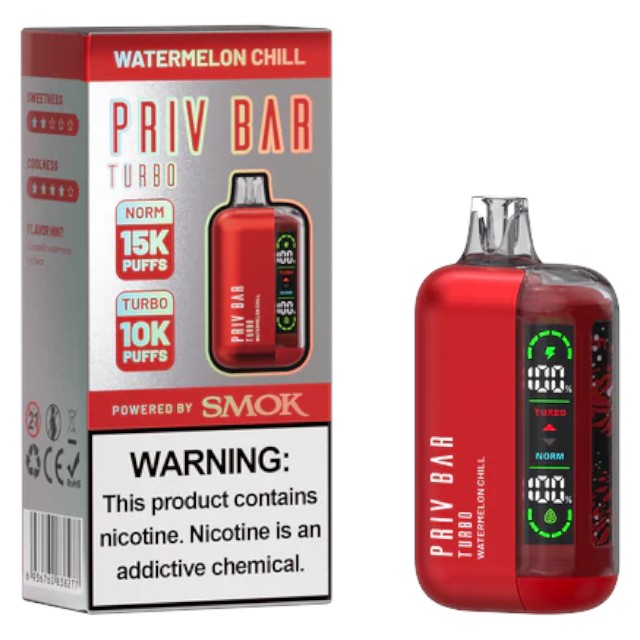 Priv Bar Turbo (Dispo) (15000Puff)(16mL)  -  Qty per pack 5