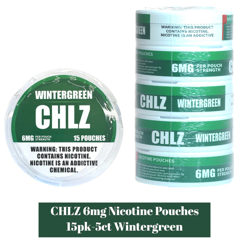 CHLZ 6MG Nic Pouches (DSPLY 5pc) (15 Pouches per Can)  -  Qty per pack 1