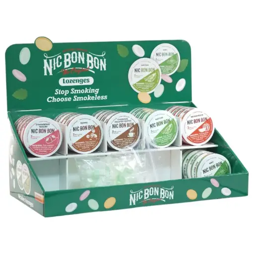 [44786045223091] Nic Bon Bon Starter Display Kit - 2MG (30 packs) with 50 pcs free samples